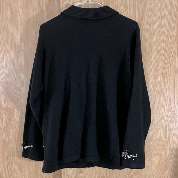 🎄 Gorgeous Vintage Christmas Sweater Embroidered Sequins Ribbons Pearls - Picture 2 of 5